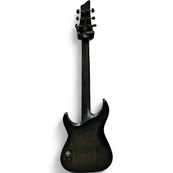 Used Schecter Guitar Research KM-6  Trans Black Solid Body Electric Guitar