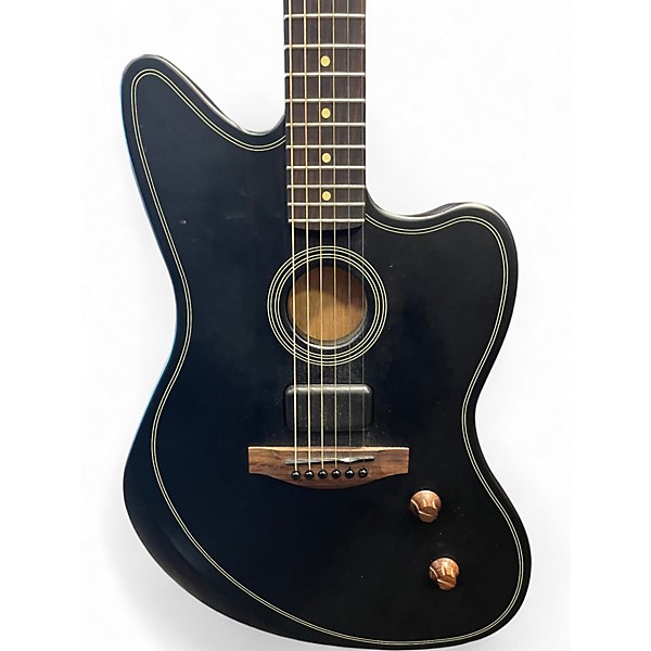 Used Fender ACOUSTASONIC STANDARD JAZZMASTER Black Acoustic Electric Guitar