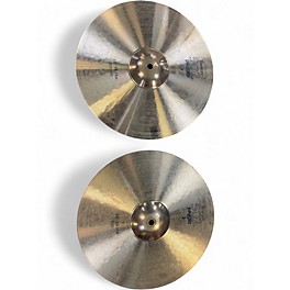 Used Paiste 14in 502 BRONZE HI HAT PAIR Cymbal