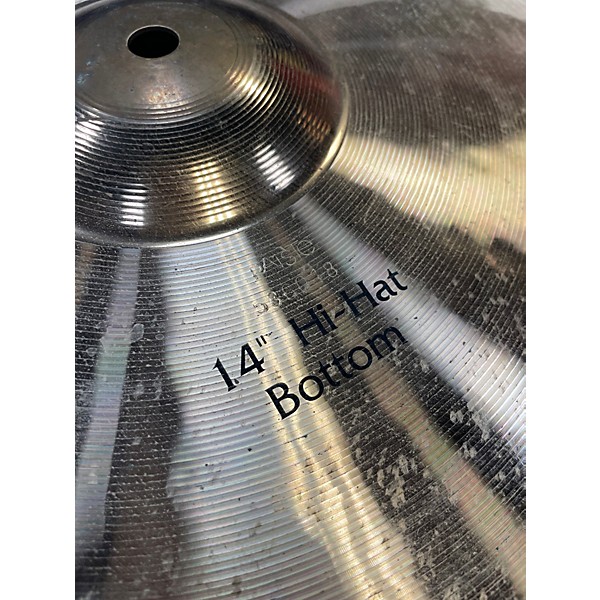 Used Paiste 14in 502 BRONZE HI HAT PAIR Cymbal