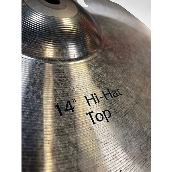 Used Paiste 14in 502 BRONZE HI HAT PAIR Cymbal