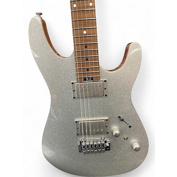 Used Harley Benton Fusion II HH Metallic Silver Solid Body Electric Guitar