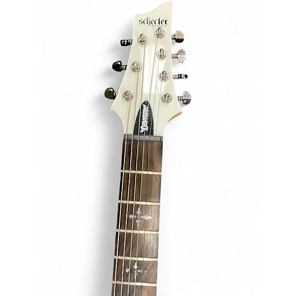 Used Schecter Guitar Research Demon 7 String Vintage White Solid Body Electric Guitar