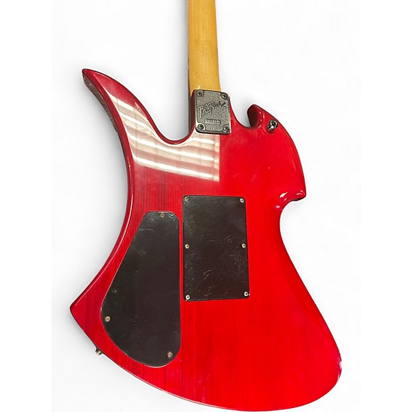 Used 1989 B.C. Rich Mocking Bird Transparent Red Acoustic Guitar