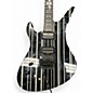 Used Schecter Guitar Research Synyster Gates Signature Custom Left Handed Black with Silver Pinstripes Electric Guitar