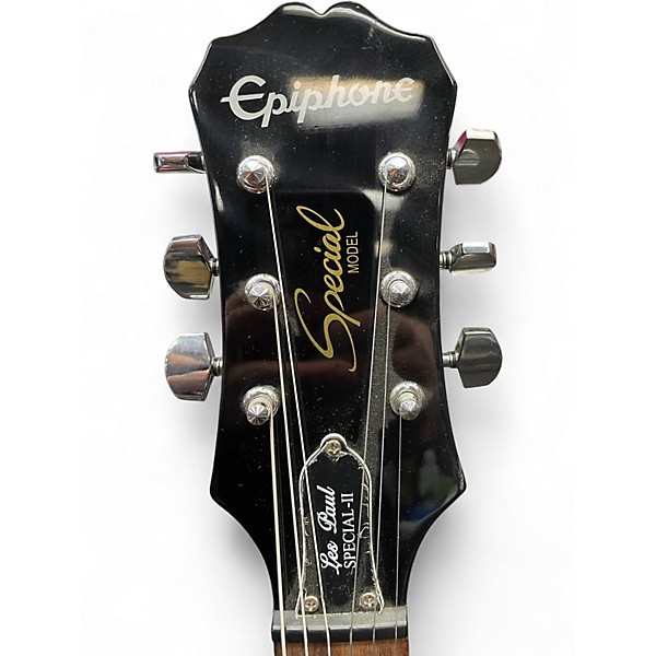 Used Epiphone Les Paul Special II Trans Black Solid Body Electric Guitar