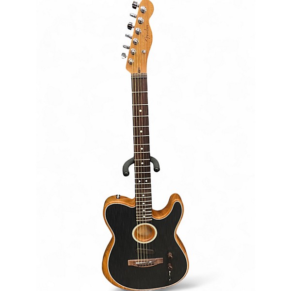 Used Fender Acoustasonic Player Telecaster Black Acoustic Electric Guitar