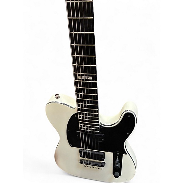 Used ESP E-II T-B7 White Solid Body Electric Guitar
