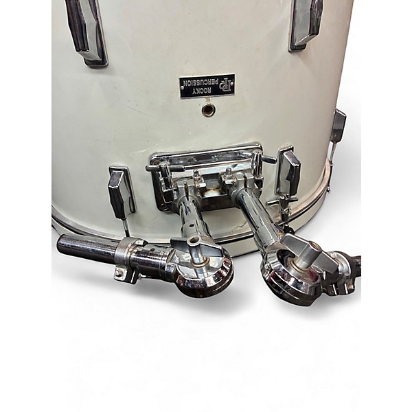 Used Rocky Percussion 5 Piece 5pc shell set with hardware White Drum Kit