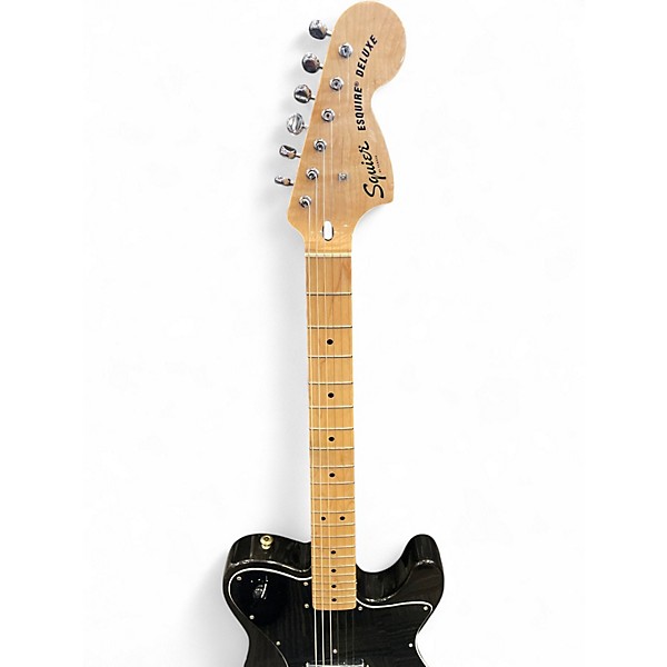 Used Squier ESQUIRE DELUXE Black Solid Body Electric Guitar