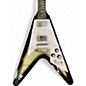 Used Epiphone FLYING V Black and Silver Solid Body Electric Guitar