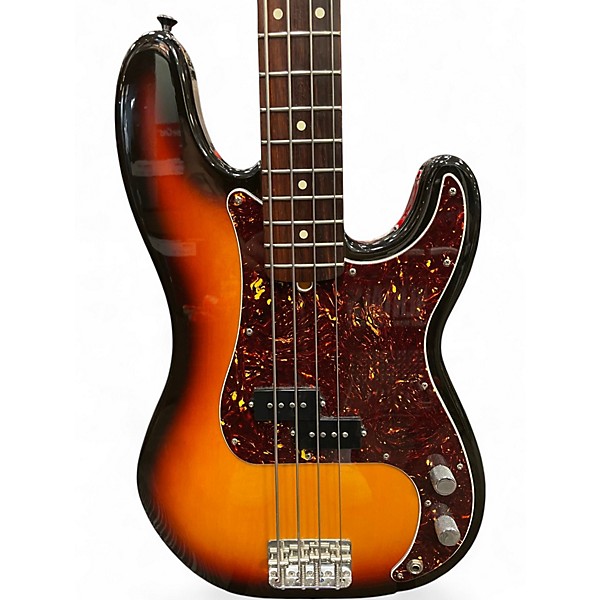 Used Fender Standard Precision Bass Brown Sunburst Electric Bass Guitar