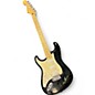 Used Fender FSR Standard Stratocaster Left Handed Black and White Electric Guitar thumbnail
