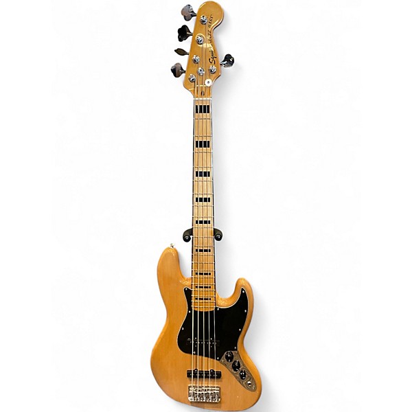 Used Squier Classic Vibe 70s Jazz Bass 5-STRING Natural Electric Bass Guitar