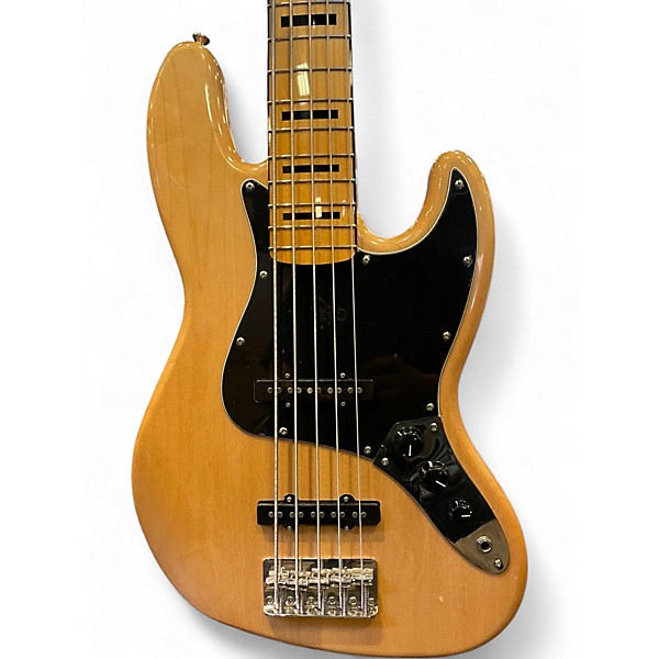 Used Squier Classic Vibe 70s Jazz Bass 5-STRING Natural Electric Bass Guitar