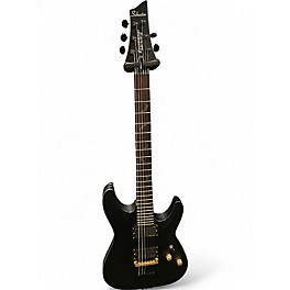 Used Schecter Guitar Research Damien 6 Black Solid Body Electric Guitar