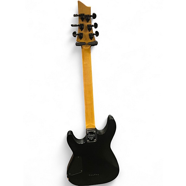 Used Schecter Guitar Research Damien 6 Black Solid Body Electric Guitar
