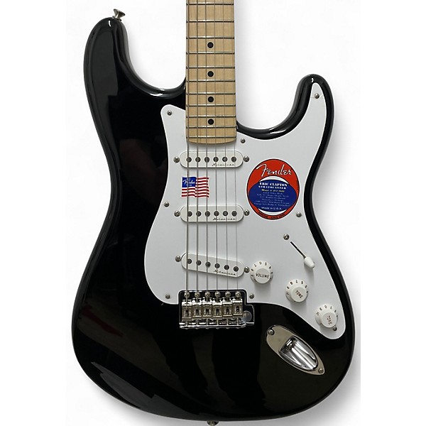 Used Fender Artist Series Eric Clapton Stratocaster Black Solid Body Electric Guitar