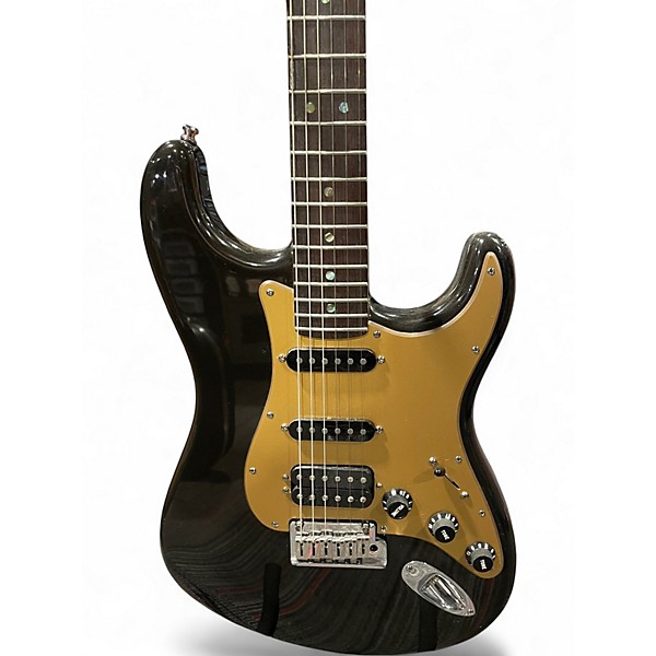 Used 2004 Fender American Deluxe Stratocaster LTD Montego Black Solid Body Electric Guitar