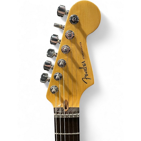 Used 2004 Fender American Deluxe Stratocaster LTD Montego Black Solid Body Electric Guitar
