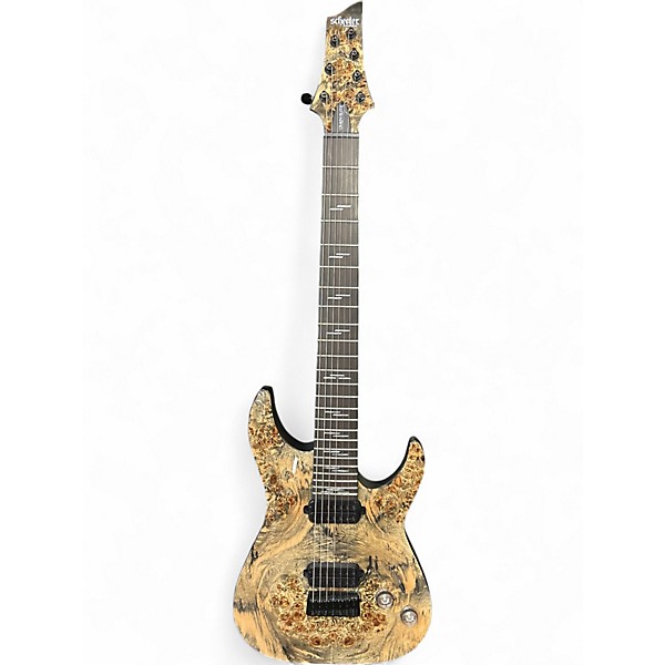 Used Schecter Guitar Research Omen Elite 7 Brown Solid Body Electric Guitar