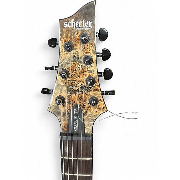 Used Schecter Guitar Research Omen Elite 7 Brown Solid Body Electric Guitar