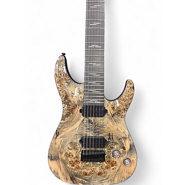Used Schecter Guitar Research Omen Elite 7 Brown Solid Body Electric Guitar