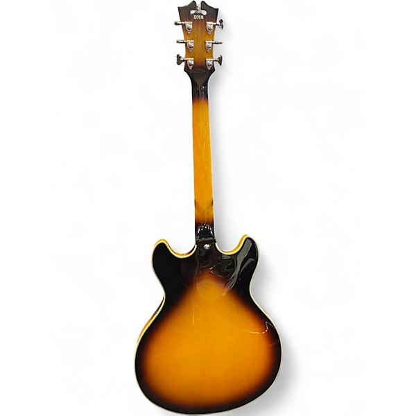 Used D'Angelico Premier Series DC Vintage Sunburst Hollow Body Electric Guitar
