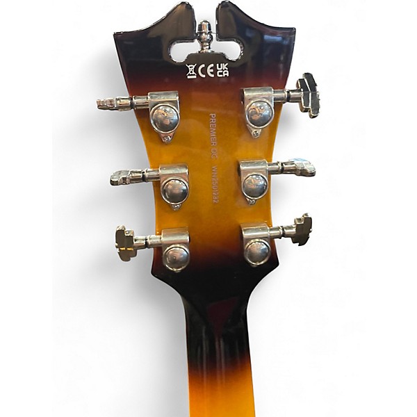 Used D'Angelico Premier Series DC Vintage Sunburst Hollow Body Electric Guitar