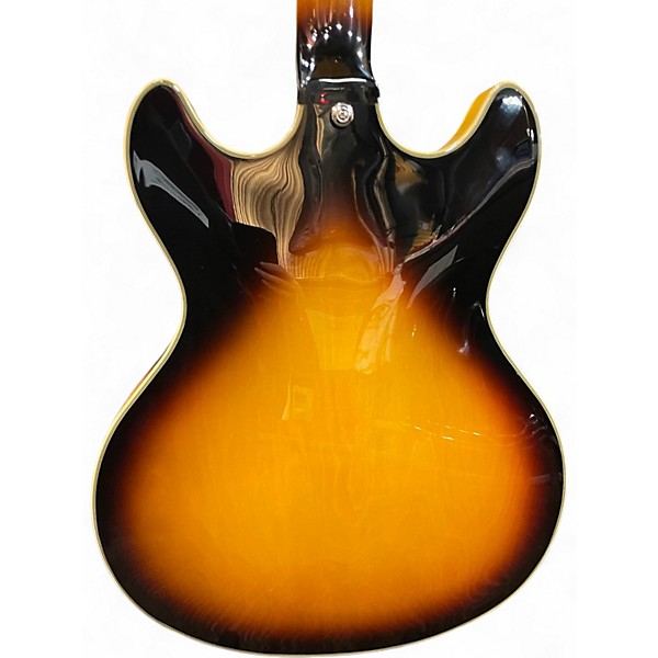 Used D'Angelico Premier Series DC Vintage Sunburst Hollow Body Electric Guitar