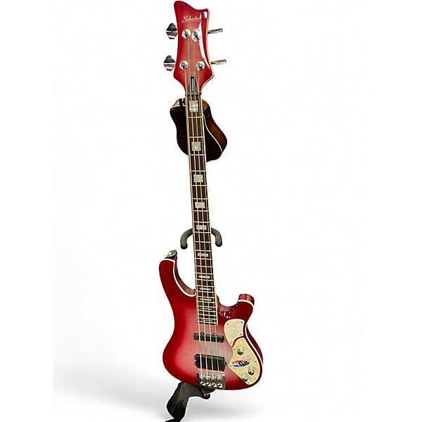 Used Schecter Guitar Research Diamond Series Stargazer Maroon Electric Bass Guitar