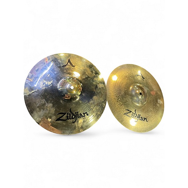 Used Zildjian 14in A Custom Hi Hat Pair Cymbal