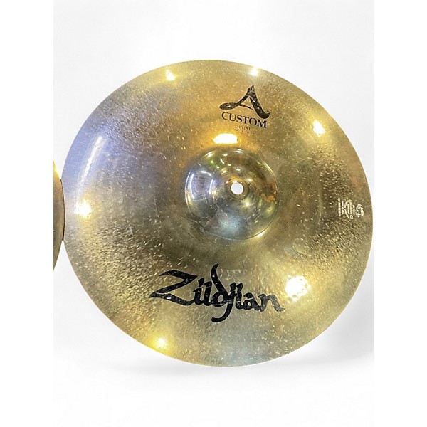 Used Zildjian 14in A Custom Hi Hat Pair Cymbal