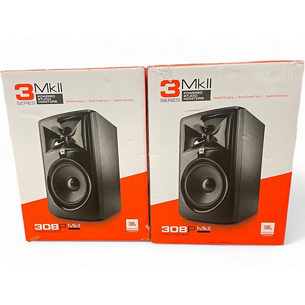 Used JBL 308P MK II PAIR Powered Monitor