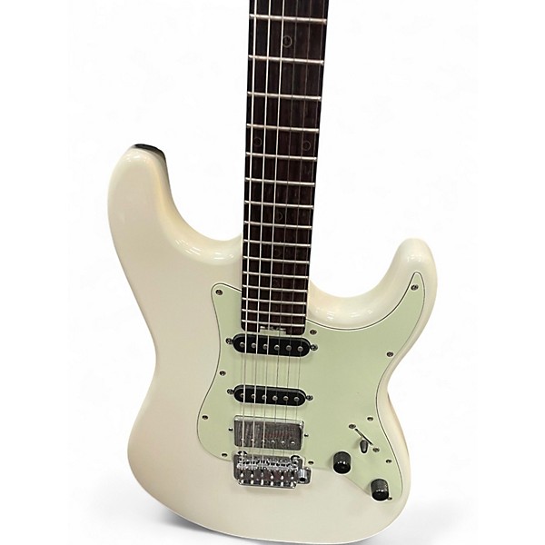 Used Schecter Guitar Research NICK JOHNSTON HSS STRATOCASTER ATOMIC SNOW Solid Body Electric Guitar