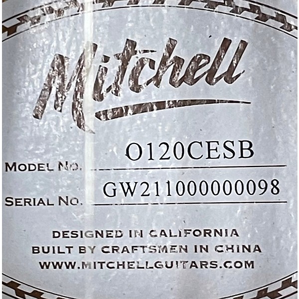 Used Mitchell 0120CESB 3 Color Sunburst Acoustic Electric Guitar