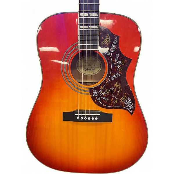 Used Epiphone Hummingbird Pro Cherry Sunburst Acoustic Electric Guitar