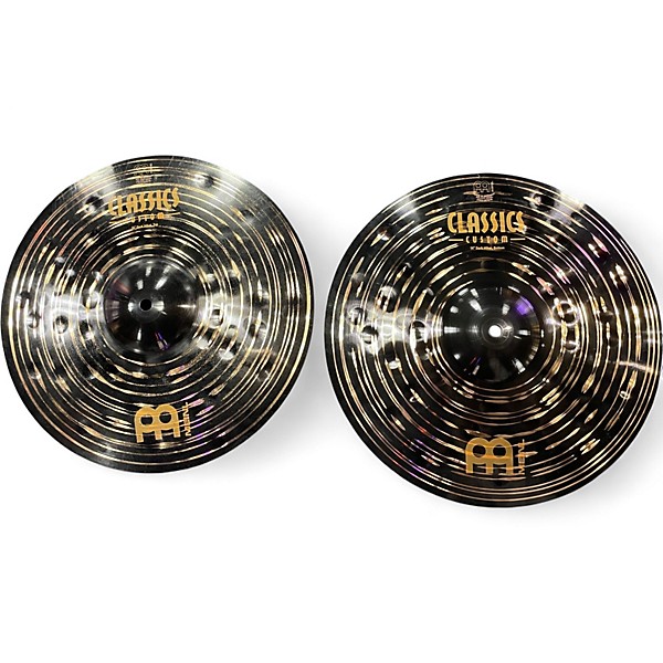 Used MEINL 14in CLASSIC CUSTOM DARK HI HAT PAIR Cymbal