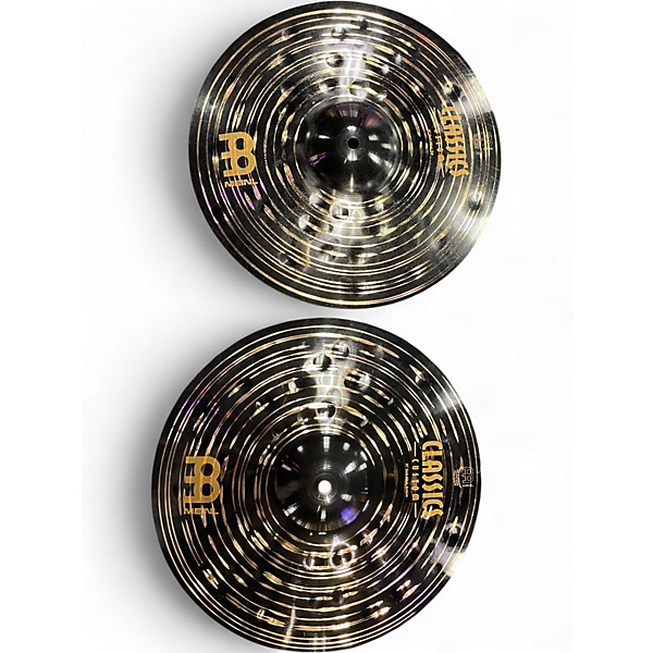 Used MEINL 14in CLASSIC CUSTOM DARK HI HAT PAIR Cymbal