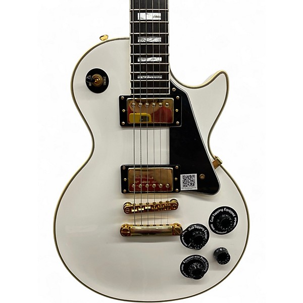 Used Epiphone Les Paul Custom Pro Alpine White Solid Body Electric Guitar