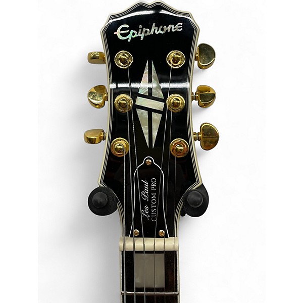 Used Epiphone Les Paul Custom Pro Alpine White Solid Body Electric Guitar