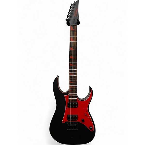 Used Ibanez GRG131DX Black Flat Solid Body Electric Guitar