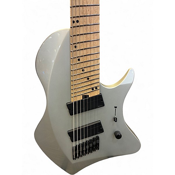 Used ABASI Larada 8 Master Series Silver Solid Body Electric Guitar