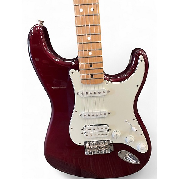 Used Fender Standard Stratocaster HSS Wine Red Solid Body Electric Guitar