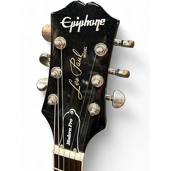 Used Epiphone Les Paul Modern Pro Black Solid Body Electric Guitar