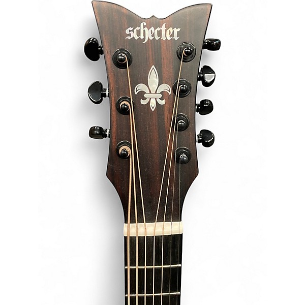 Used Schecter Guitar Research Regulo Caro-7 Black Acoustic Guitar
