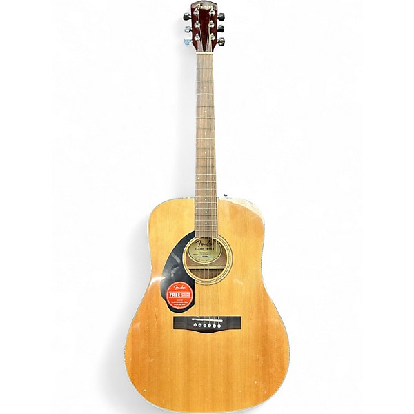 Used Fender CD60 Dreadnought Natural Acoustic Guitar