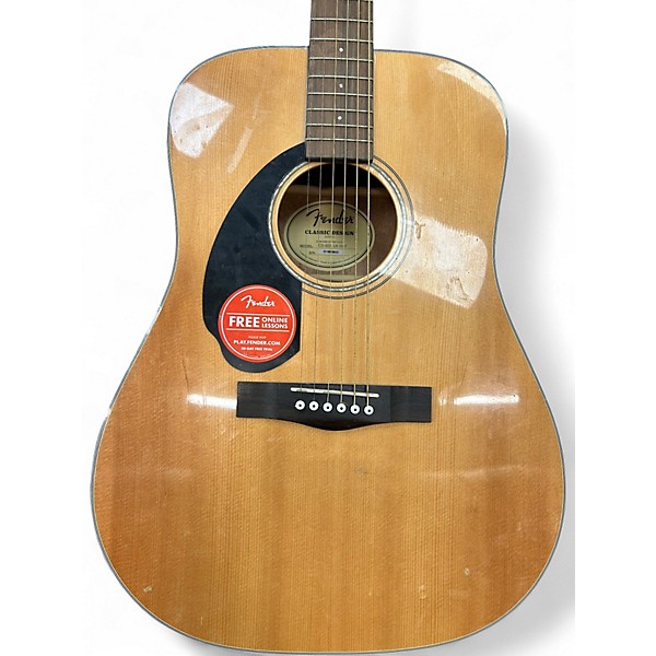 Used Fender CD60 Dreadnought Natural Acoustic Guitar