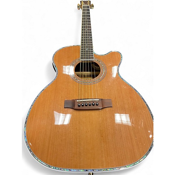 Used Zager ZAD-80 OMCE Natural Acoustic Electric Guitar