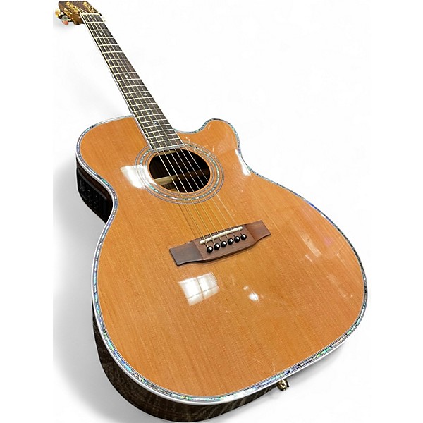 Used Zager ZAD-80 OMCE Natural Acoustic Electric Guitar